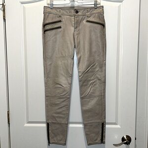 Free People Gray faux leather pants Sz 4